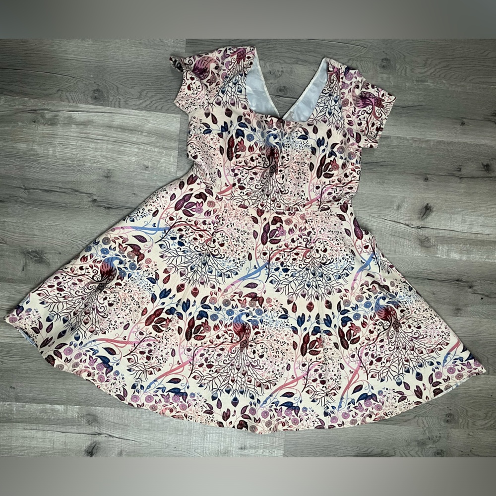 Eshakti dress, peacock jacquard 22W